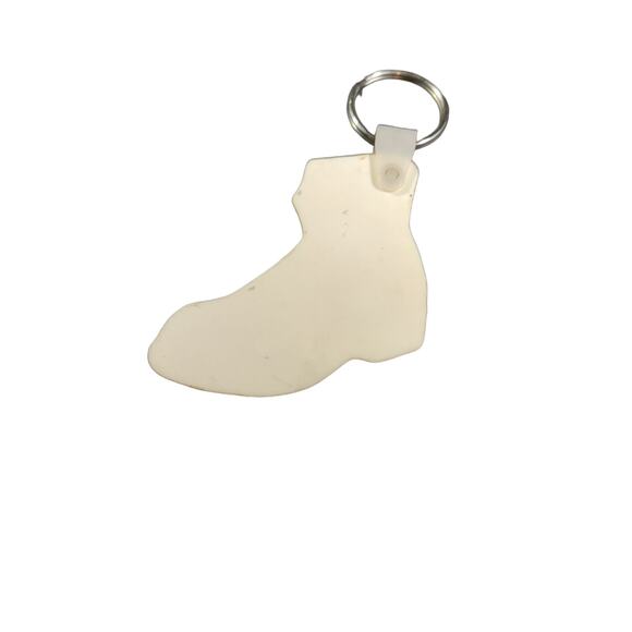 White Work Boot Keychain Hard Plastic - Picture 7 of 8